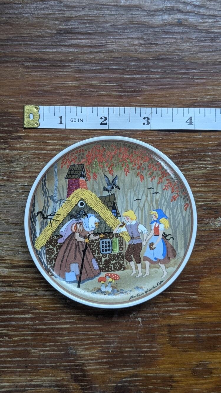 Vintage Hansel and Gretel Mini Plate Barbara Kirstenhofer Fairy Tale Germany